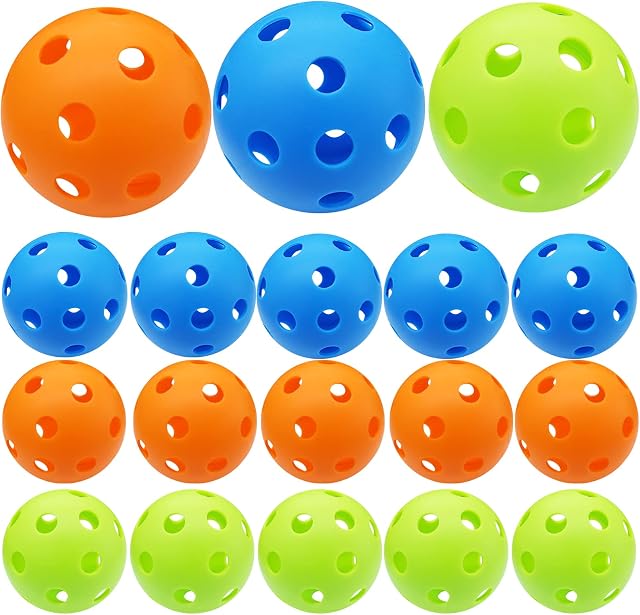 FINGER TEN Plastic Baseballs Softball Practice Hitting Balls for Indoor Outdoor, Training Balls Lightweight for Kids Men Women Baseball Golf Batting Balls