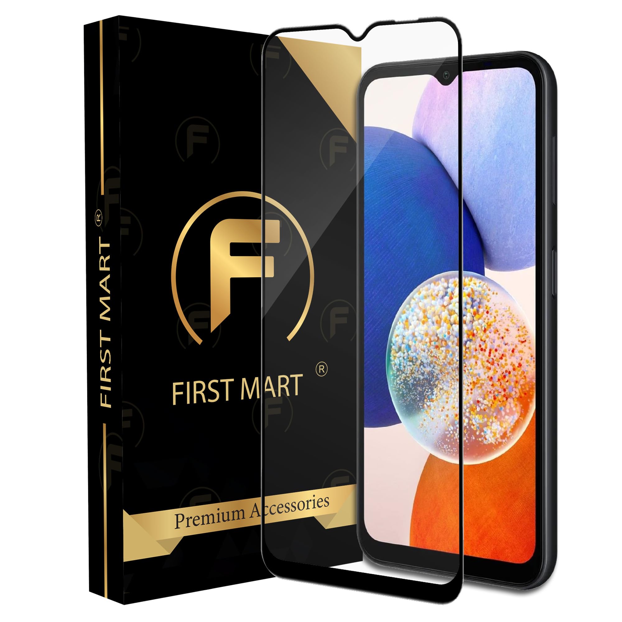 FIRST MART Premium Tempered Glass for Samsung Galaxy A14 5G / Samsung M14 5G / Samsung F14 5G with Edge to Edge Coverage and Easy Installation Kit, Pack of 1 (B0C18KX41B) Amazon Price History, Amazon Price Tracker