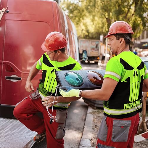 Miniatura 4 de Matedecor Sudadera con capucha de alta visibilidad para hombre, ropa de trabajo de seguridad Hi Vis con diseño reflectante