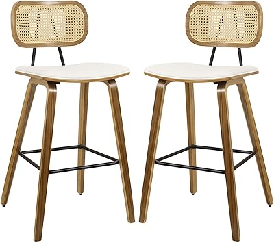 Counter Height Stools Stool Reviews Rattan Counter Stools Canada Rattan Bar Stools Set Of 2, 26" Counter Height Barstools, Boho Kitchen Island Stools With Breathable Wicker Seat And Back Bayou Breeze