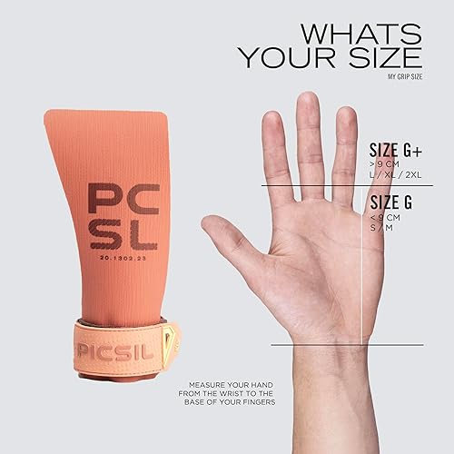 Miniatura 6 de PICSIL - Agarres Heron + Muñequeras + Bolsa de Transporte | Protección Completa de las Manos para Crosstraining y Gimnasio | Uso sin Tiza | Agarre
