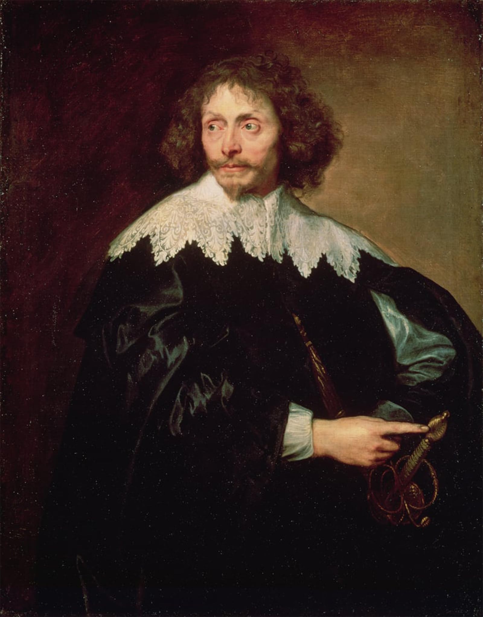 SERENDIPITP Vintage Picture Print on Canvas Wall Art Poster Portrait of Sir Chaloner by Anthony Van Dyck Artwork Print Poster for Wall Decor 60x90cm