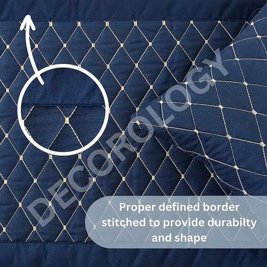 Achyuta creation Multicolour Dupion Silk Quilted Bed Runner 18×95 Inches with 2 nos Cushion Covers 16×16 Inches (Multicolour-3) 2