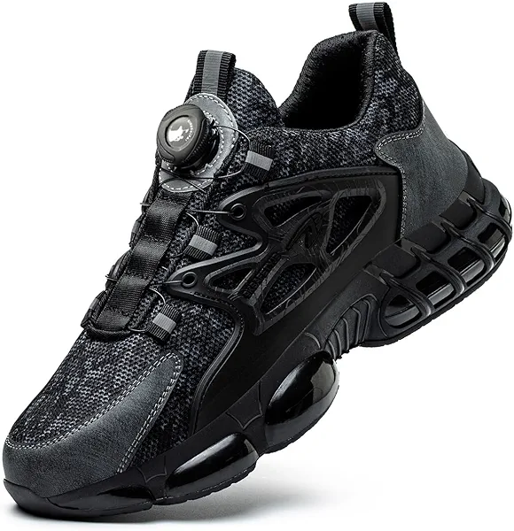 Steel Toe Shoes for Men Women Lightweight Comfortable Work Sneakers Composite Toe Shoes Safety Tennis Sneakers for Long Shifts