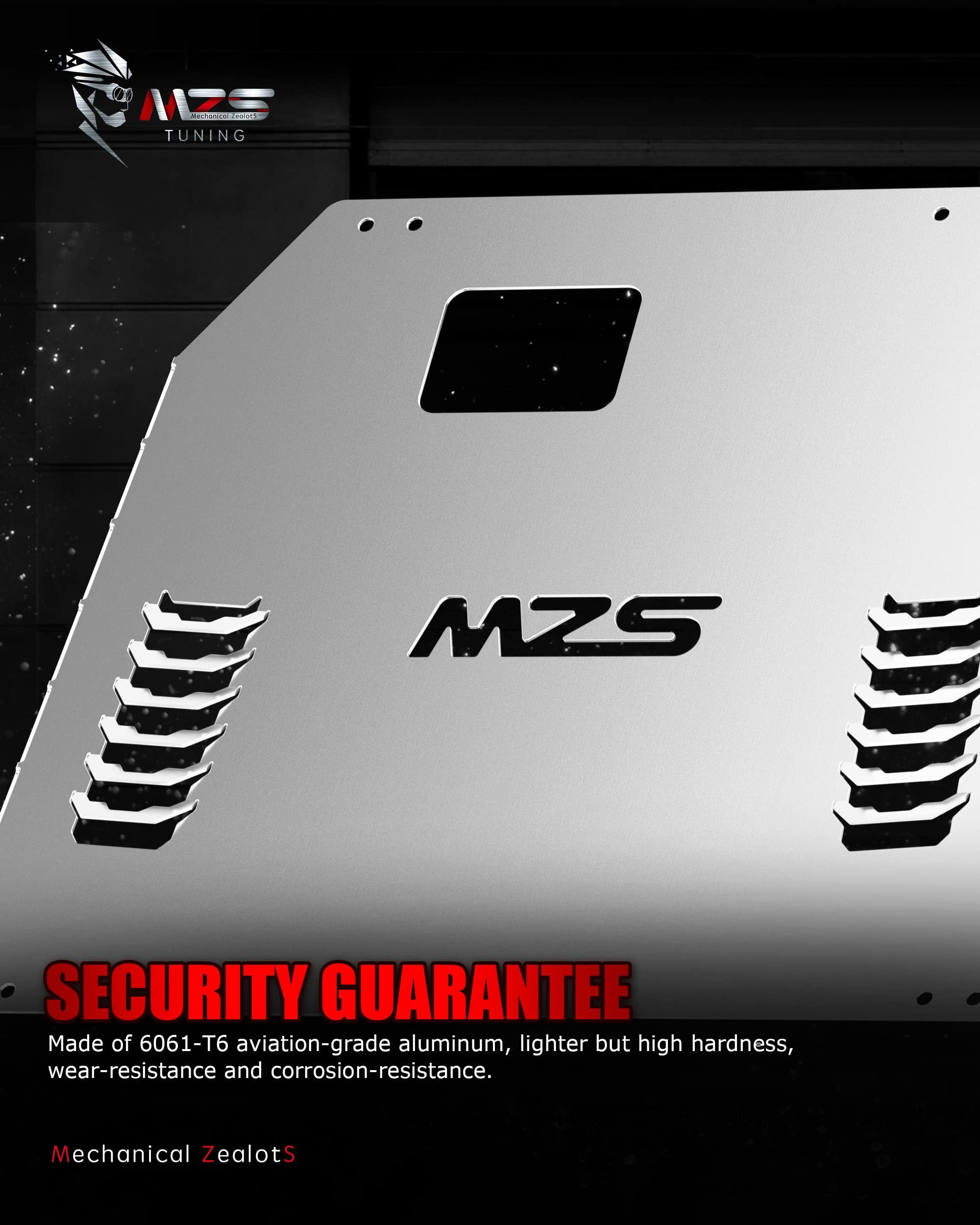 MZS Catalytic Converter Protection Shield, Anti-Theft Cat Protector Security Compatible with 2009-2024 F150 Aluminum Replacement