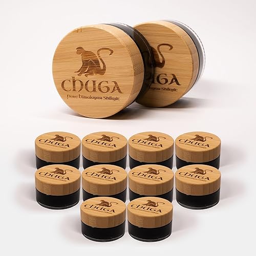 Chuga Shilajit Auténtica resina Shilajit del Himalaya  Shilajit de grado A de origen natural  150 porciones por tarro de 1.23 oz (paquete de 12)