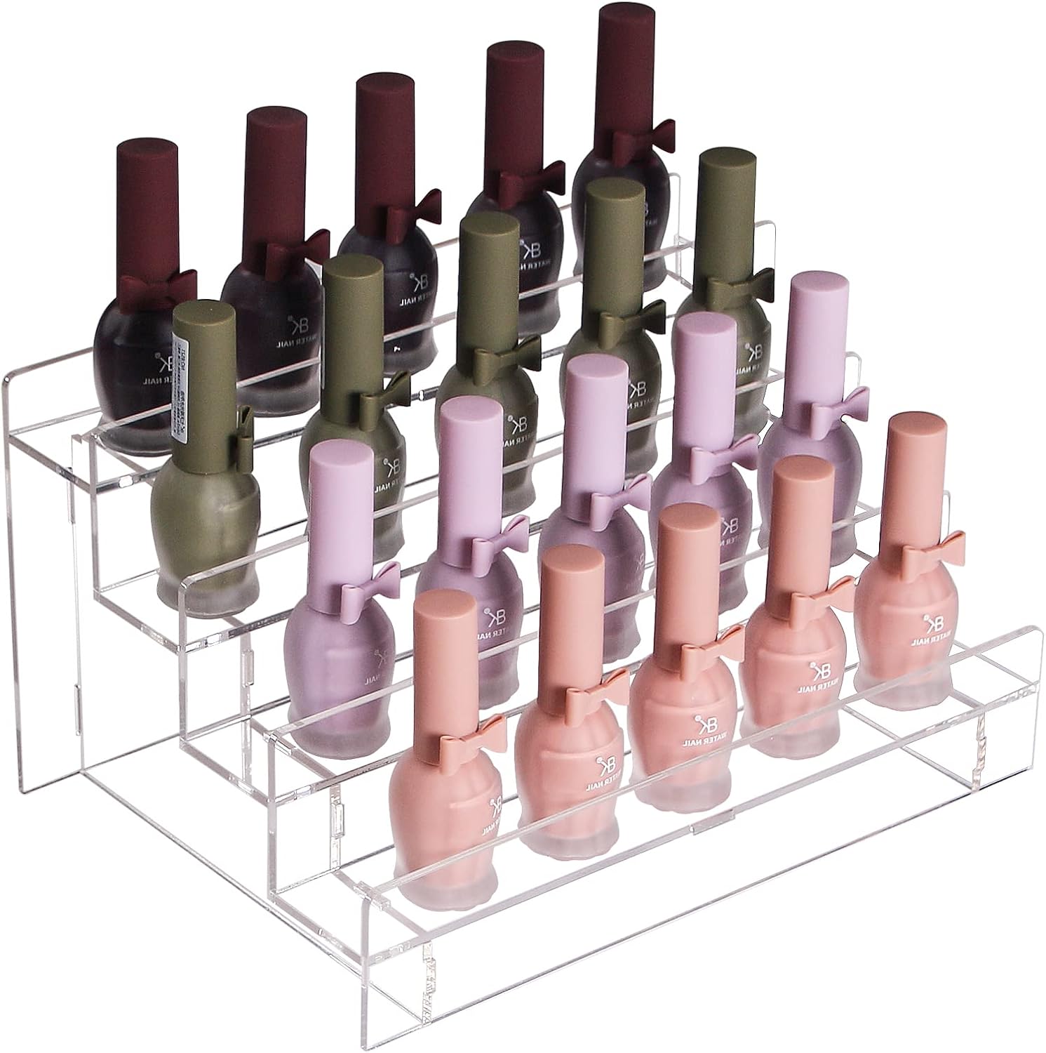 Justsoso Acrylic 9.5IN 4 Layers Nail Polish Rack Essential