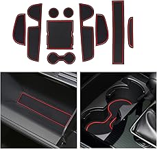 CDEFG Compatible with Mazda CX-30 CX30 2019-2024 2025 Rubber Mats Centre Console Non-Slip Non-Slip Mats Anti-Dust Cup Holder Rubber Mat Armrest Storage Car CX 30 Accessories (Red)
