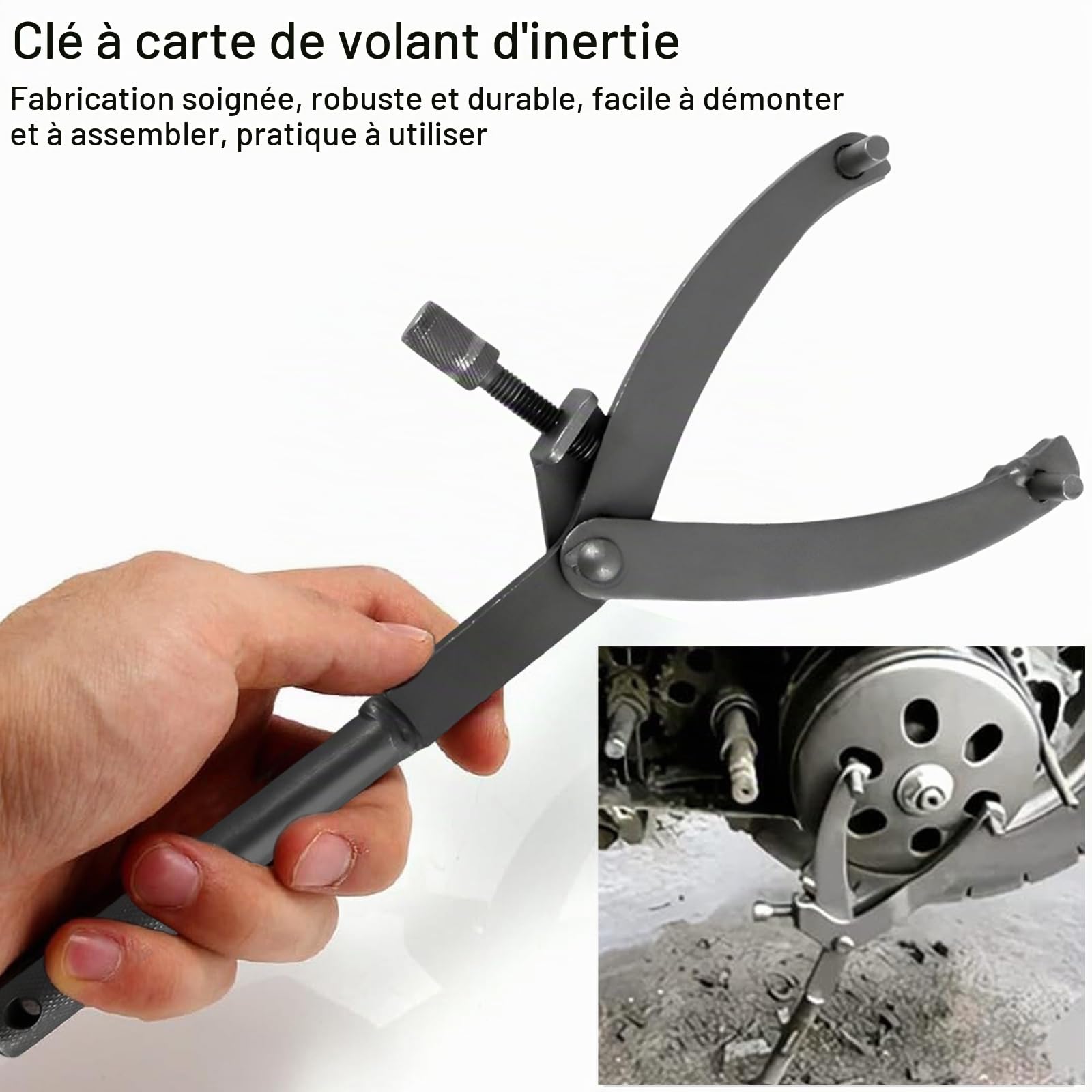 Binnan Clé d'embrayage, Outil Clé à Volant, Outil De Maintenance De Moto, Outil De Clé d'embrayage Moto pour Réparation Et Maintenance de Motos et Scooters