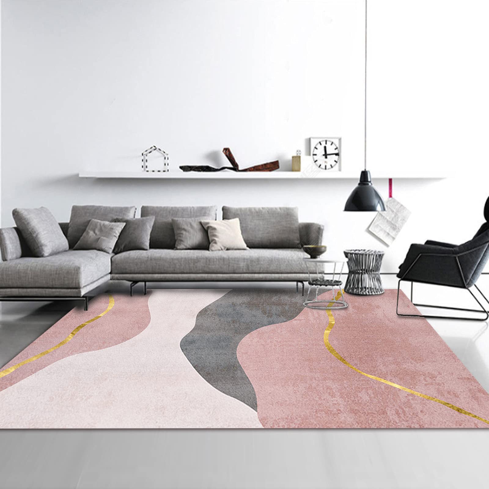 Grand tapis de décoration d'intérieur en peluche douce 160x200