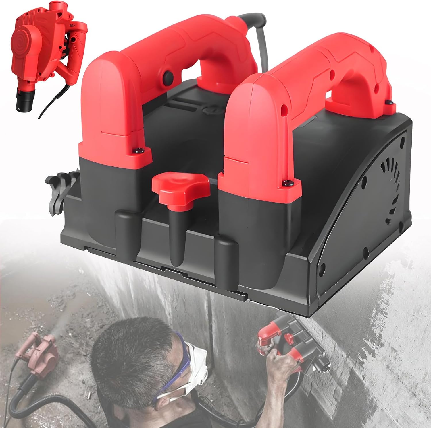 Electric Wall Planing Machine, 1680W Power Hand Planer, Wall Scraper Planner 6" Width, Handheld Power Planer Shovel Wall Machine with Vacuum cleaner for Wall Renovation Repair Ordinary-knife