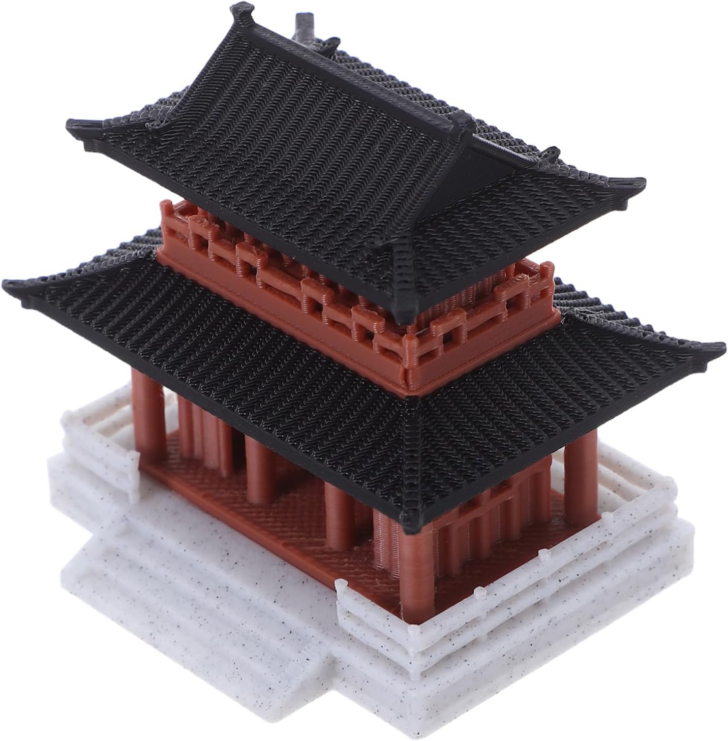 Vintage Mini Pavilion Ornament for Fish Tank - Landscaping Miniature Asian Ancient Building Model, Compact Retro Micro Landscape Decoration for Aquarium and Home Display