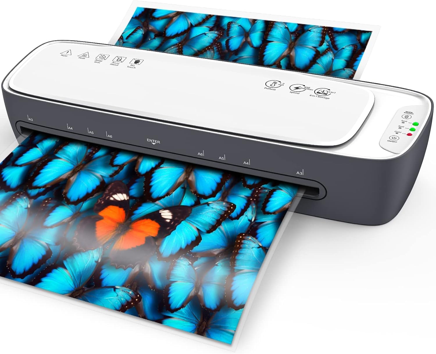 Laminator Machine and Sheets 13-Inch, Laminating Machine 11x17 Cold Thermal Laminator, 9 in 1 Lamination Machine 60s Warm-Up No Jam, Laminate Machine for Home/School/Office use image 7