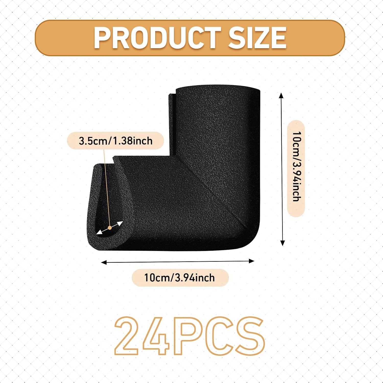 Frienda 24 Pcs Picture Frame Corner Protectors TV Foam Corners for Moving Mirror Boxes Bulk L-shaped Cushioning Picture Packing Kit for Artwork Packaging Furniture Supplies Shipping Edge Protection