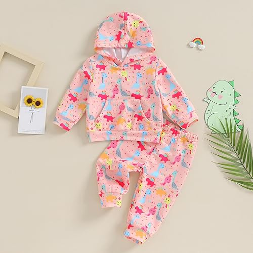 Miniatura 2 de Karwuiio Conjunto de 2 piezas para bebé recién nacido, sudadera con capucha y pantalones, ropa de otoño e invierno