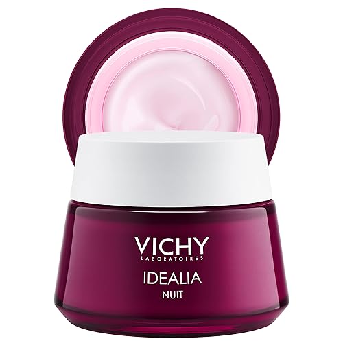 Miniatura 1 de Vichy Idéalia crema para la noche para recuperación con cafeína y ácido hialurónico para tono de piel desigual 169 onzas oz