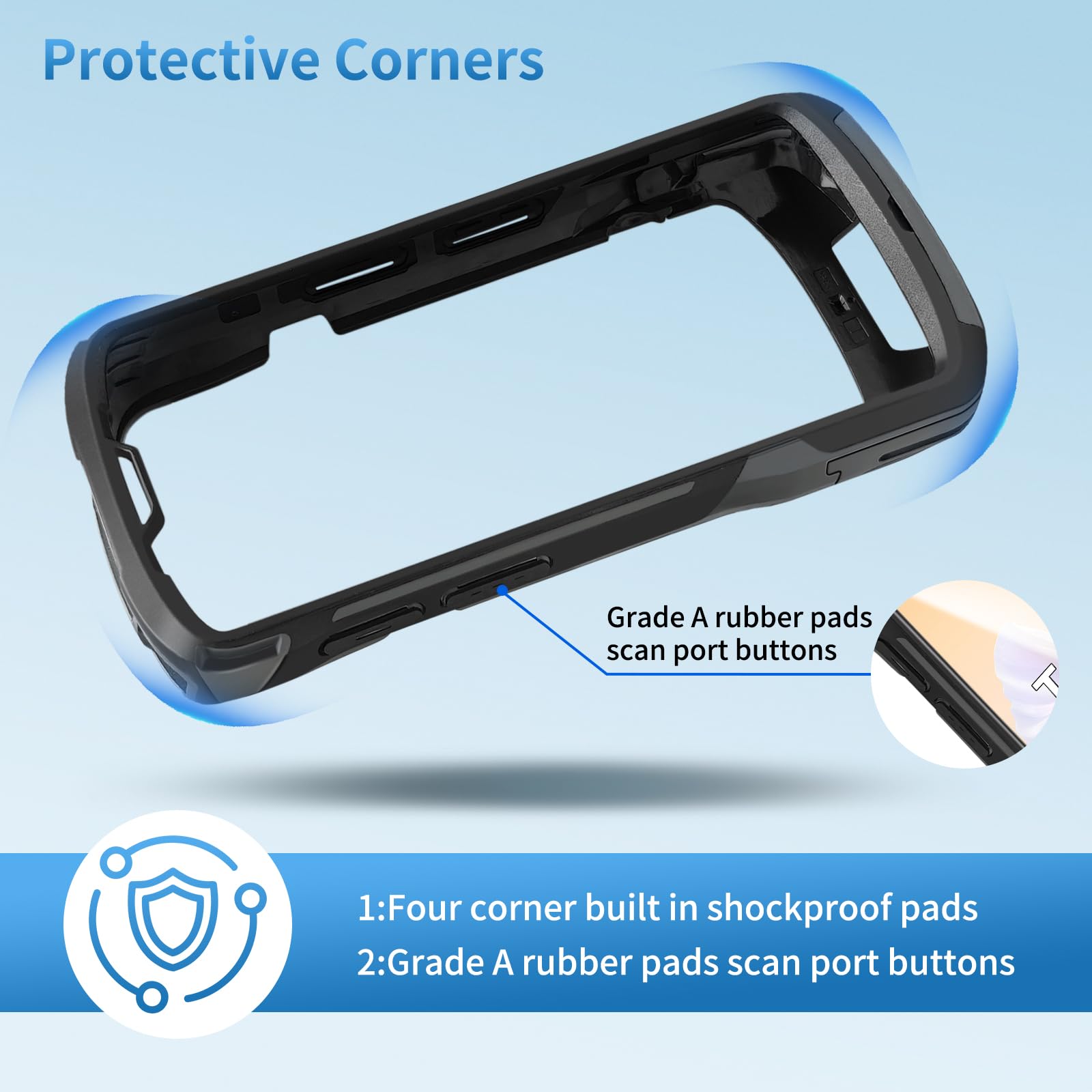 2 fundas TC53 resistentes para Symbol Zebra TC53 TC58, funda protectora para escáner de computadora móvil, TC53, TC58, fundas protectoras