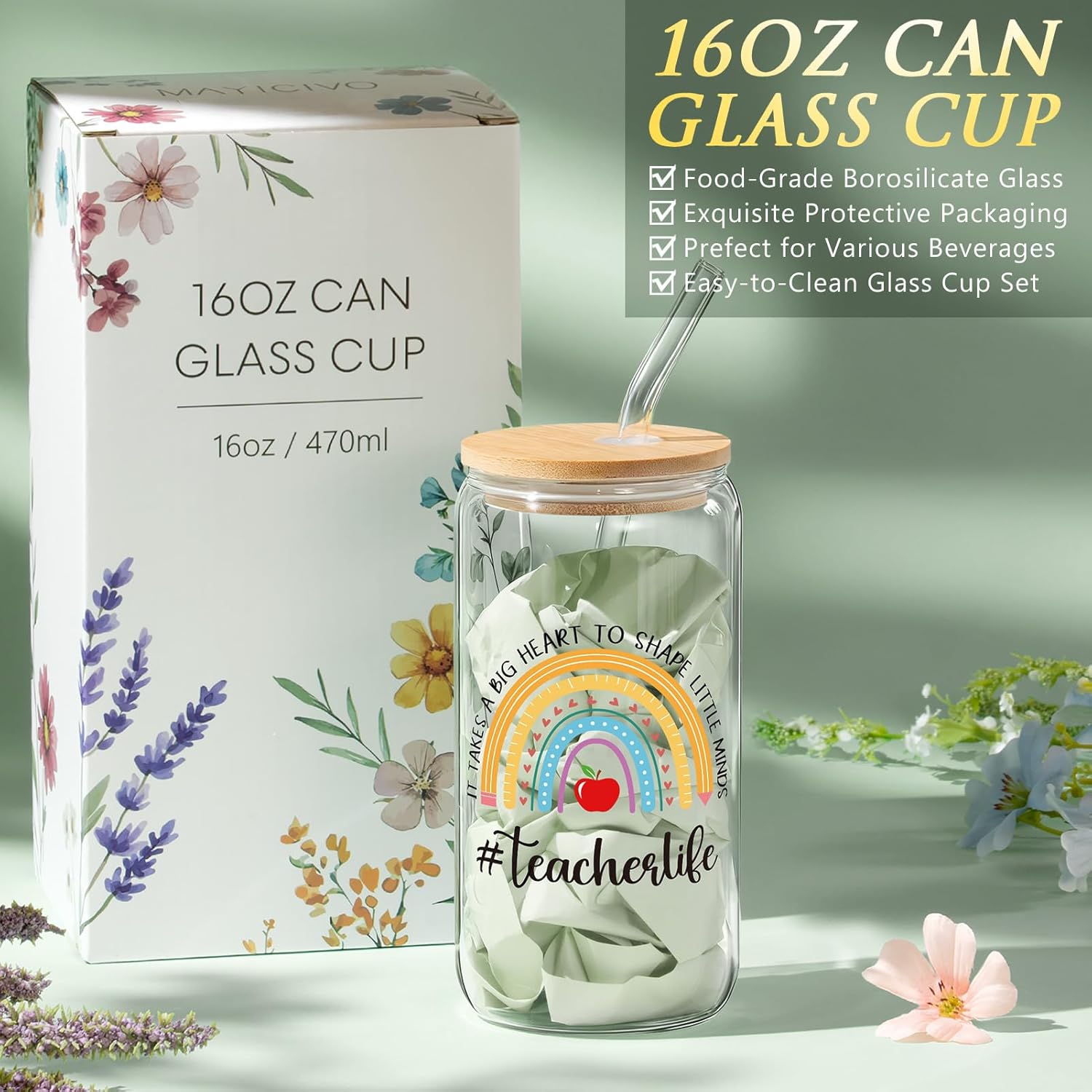 Teacher Valentines Day Gifts for Women, Best Teacher Appreciation Gifts Funny End of Year Teachers Gift from Student, Birthday Retirement Thank You Gift Baskets for Daycare Teachers w/ Canvas Tote Bag - Image 4