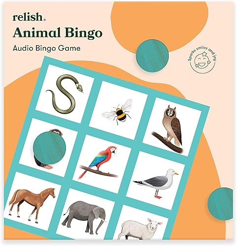 Relish Animal Bingo Game - Productos para el Alzheimer y actividades de demencia, juegos de demencia y regalos para personas mayores y ancianos