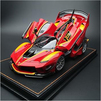 Scale Finished Model Car 1:18 For Ferrari FXXK EVO Simulation Diecast Alloy Super Sports Car Model Adult Collection Souvenir Display Miniature Replica Car (Color : Red)