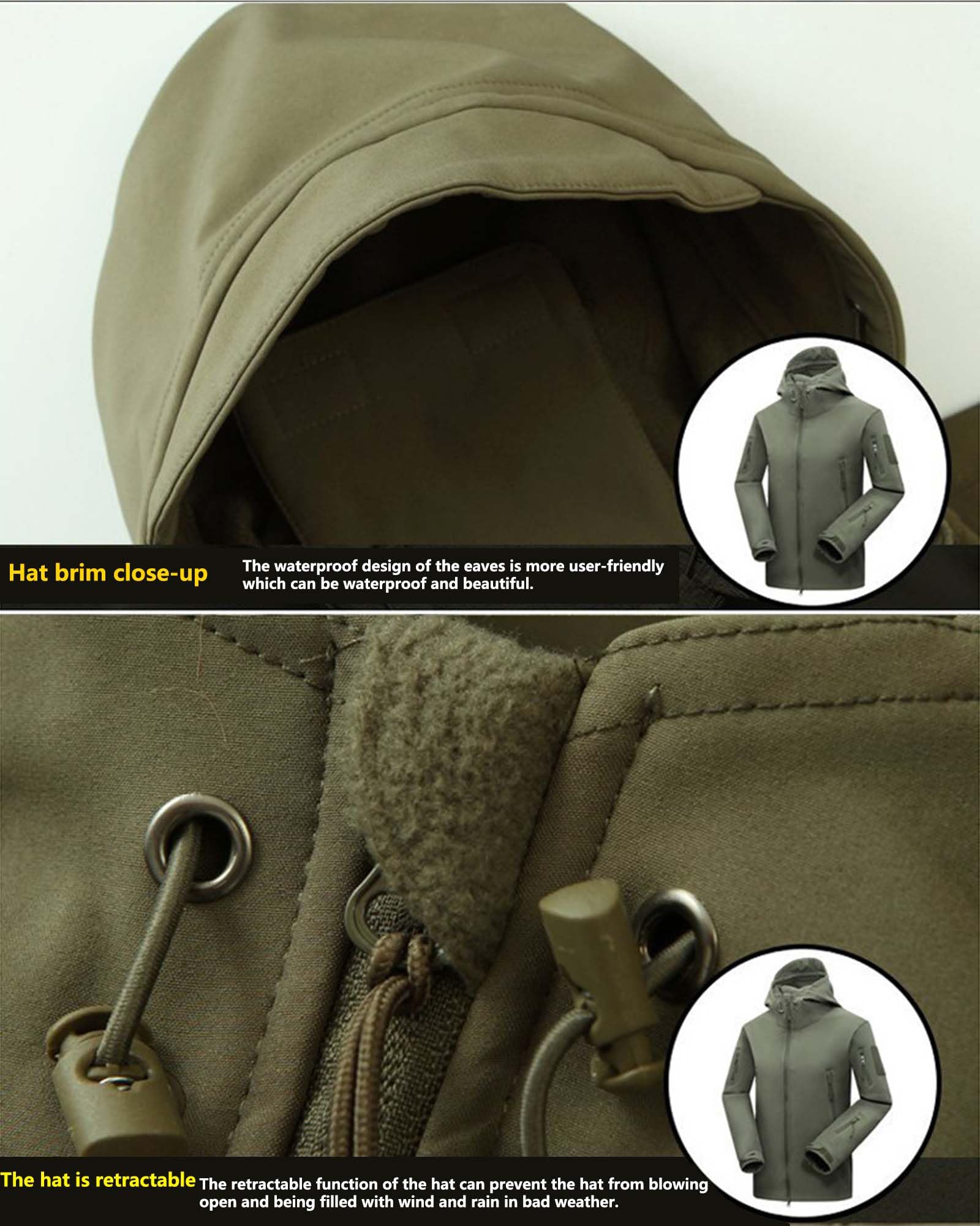 Genérico Chaqueta y Pantalones Tácticos para Hombre Traje de Ropa de Combate Uniforme de Caza de Camuflaje Militar Conjunto de 2 uds Traje de Ropa Multicam del Ejército