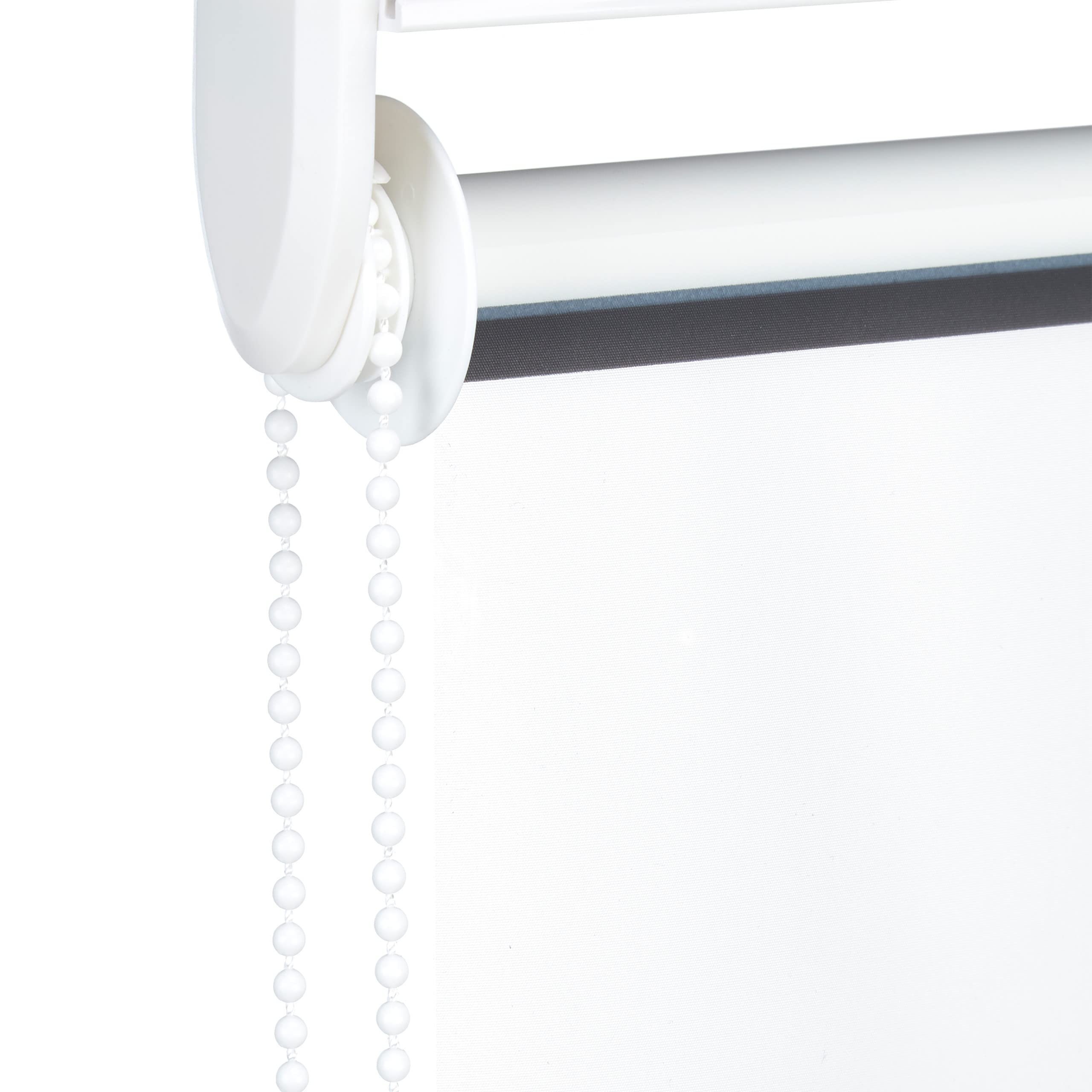 Relaxdays Tenda a Rullo Square, Impermeabile, Vasca & Doccia, Montaggio a Soffitto, 80x240 cm, Semitrasparente