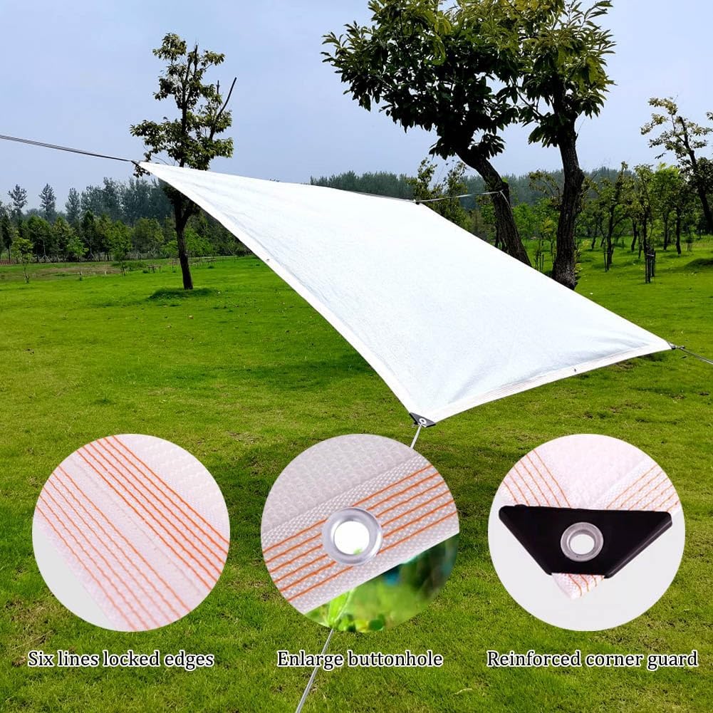 Outdoor Patio Shade Cloth Privacy Screen Mesh 90% Anti UV Mesh Tarp Shade Fabric for Greenhouse Vegetables Plants Cover Chicken Coops 13.2x16.5FT 19.7x36.1FT(39.4 x 39.4 FT)
