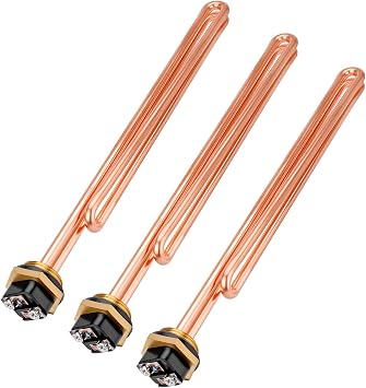 HE 90240 Heating Element 9KW 240V Compatible with EcoSmart ECO 18 27 36 Rheem RTEX RETEX Richmond RMTEX Eemax iHeat/Drakken 9KW 18KW 27KW 36KW 240V set of 3 Tankless Water Heater Elements