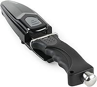 Vista 4 de Cressi Skorpion, cuchillo de hoja de acero inoxidable templado ideal para buceo y pesca submarina - Punta puntiaguda y roma