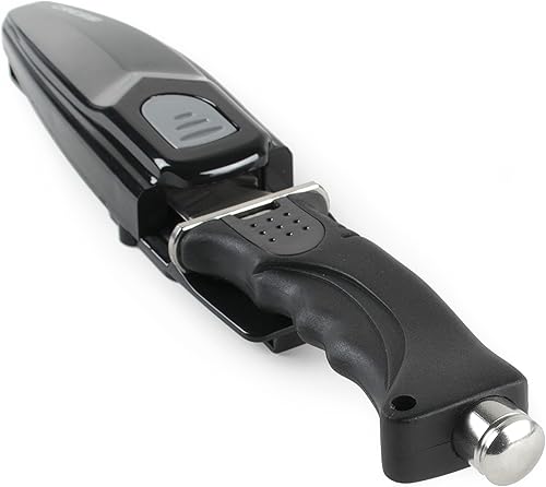 Miniatura 4 de Cressi Skorpion, cuchillo de hoja de acero inoxidable templado ideal para buceo y pesca submarina - Punta puntiaguda y roma Gris