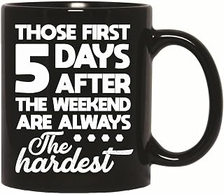 Funny Gift for Saturday Sunday Lovers Perfect Gift for Those Who Struggle with Mondays 11oz 15oz Black Coffee Mug