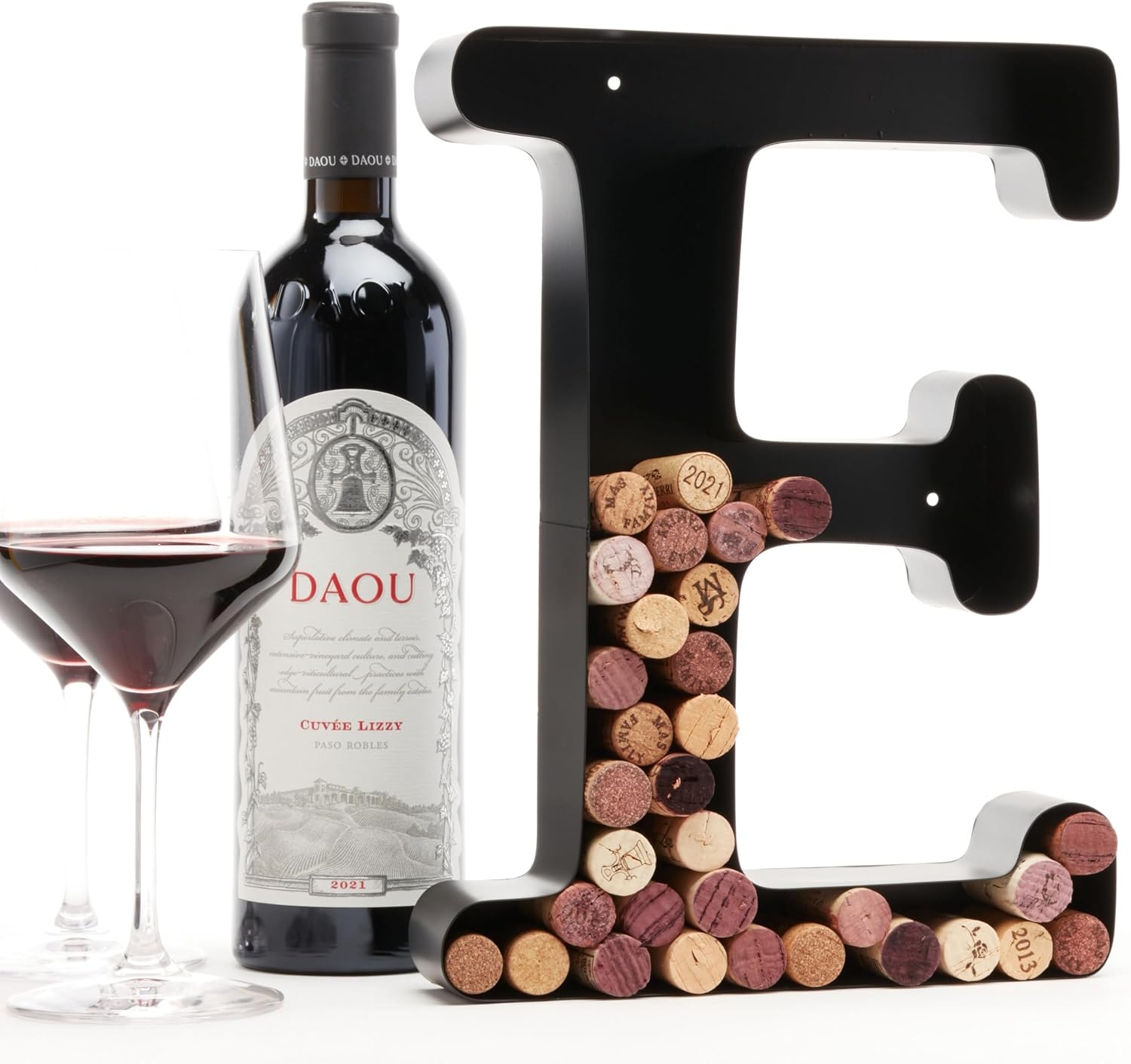 DECOMIL Wine Letter Cork Holder (E) | Decorative Wall Art