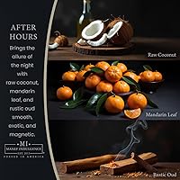 Vista 2 de Manly Indulgence After Hours - Velas perfumadas para hombres, 16.5 onzas, una sola mecha, cera de mezcla de soja premium, 60 horas de combustión