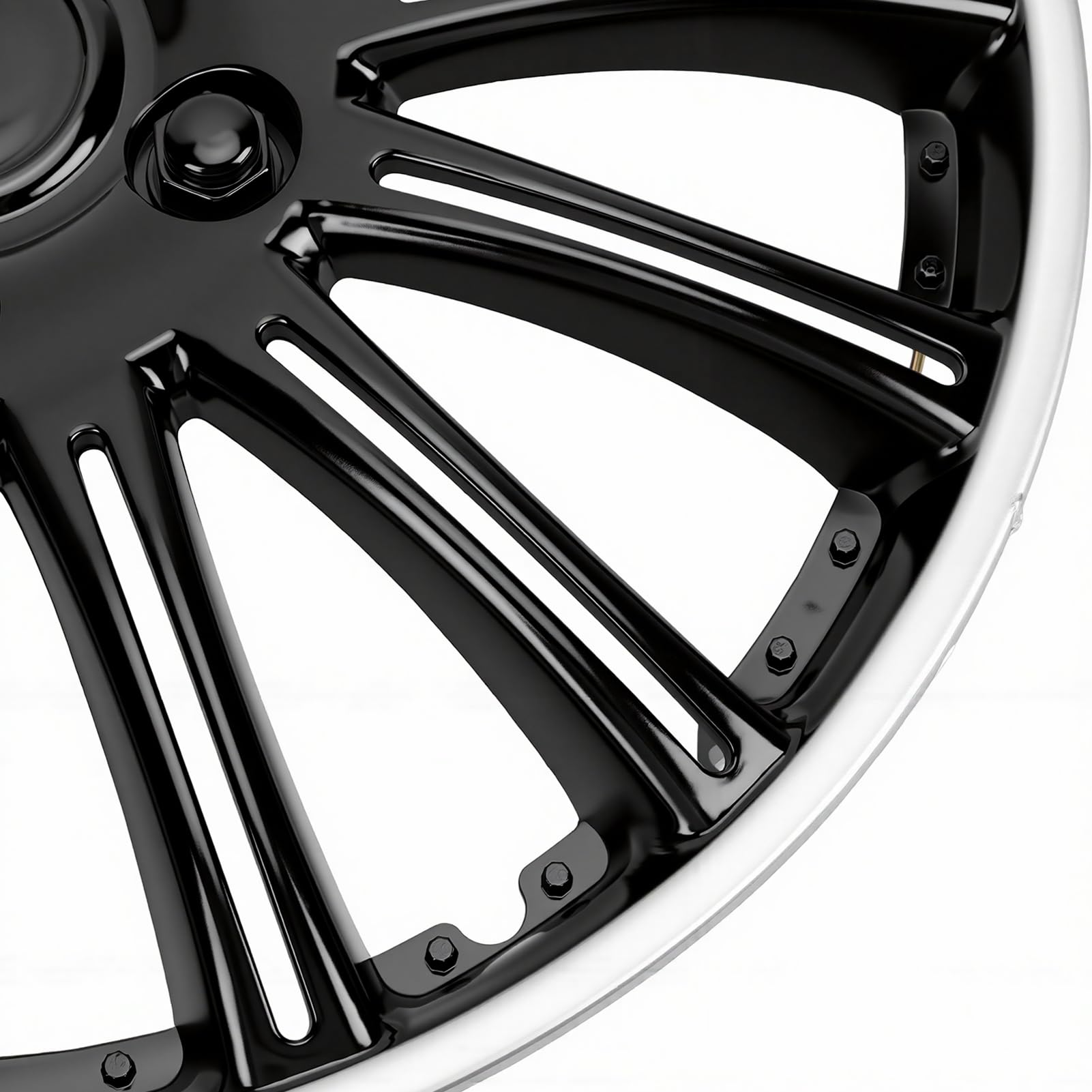 Keenso Coprimozzi Universali per Ruote da 14 Pollici, Set di 4 Copricerchi a Scatto in Plastica ABS per Auto, Camion, SUV, con Protezione Antigraffio e Design Nero Argento