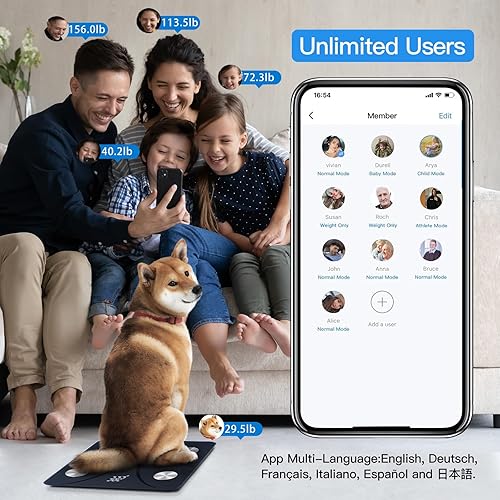 Miniatura 5 de Vitafit Báscula de baño inteligente para peso corporal, elegible para FSA HSA, báscula de peso profesional de fábrica desde 2001, analizador de
