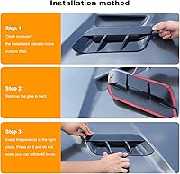 Vista 6 de Cubierta de ventilación de salida de aire para capó de automóvil, decoración del motor, accesorios exteriores para Dodge Challenger 2015-2022