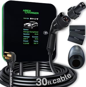 MACH 2 Fast Level 2 EV Charger 48 amp Garage-pro wall-Mount Electric Vehicle Charging Station 4 Nema 14-50