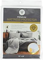 Vista 2 de Home Expressions - Protector de colchón de vinilo con cremallera de calibre 4, 12 pulgadas de profundidad, impermeable, transpirable y protección