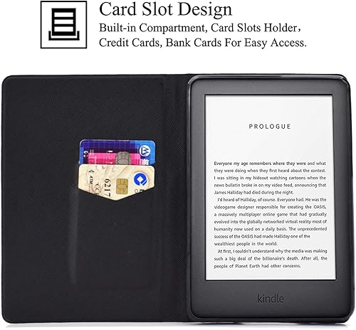 Miniatura 3 de Funda para Kindle (10 generación 2019), piel sintética, delgada, ligera, con funda protectora inteligente de encendido y apagado automático para