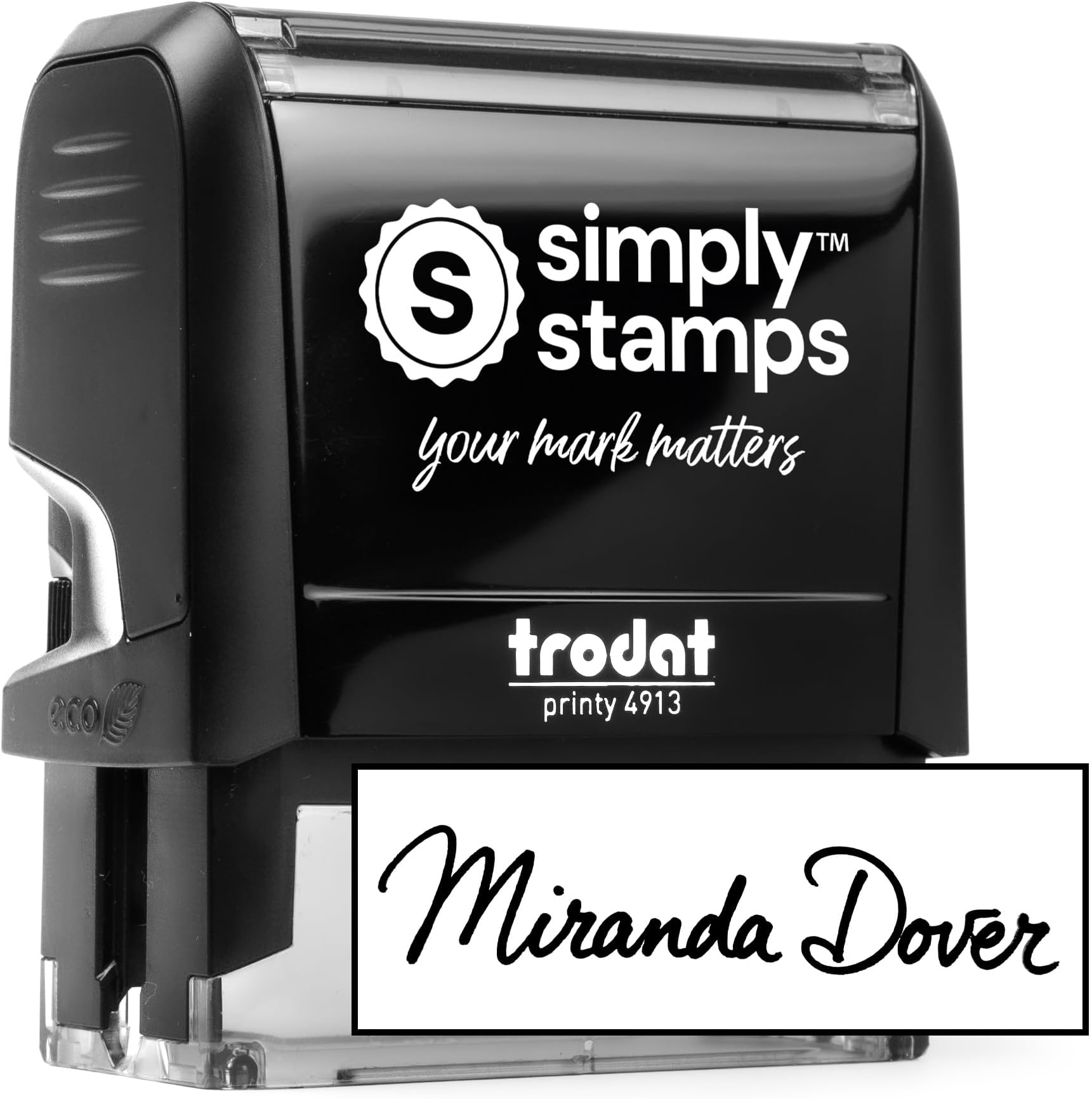 904 Custom Signature Stamp - for Signing Name - Self-Inking - Large