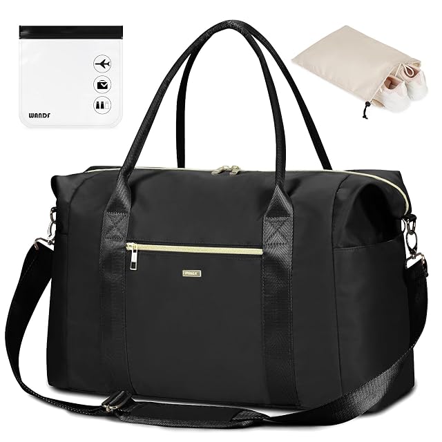 WANDF For Spirit Airlines Personal Item Bag 18x14x8 Underseat with Wet Pocket Shoe Compartment Tsa Approved Toiletry Bag