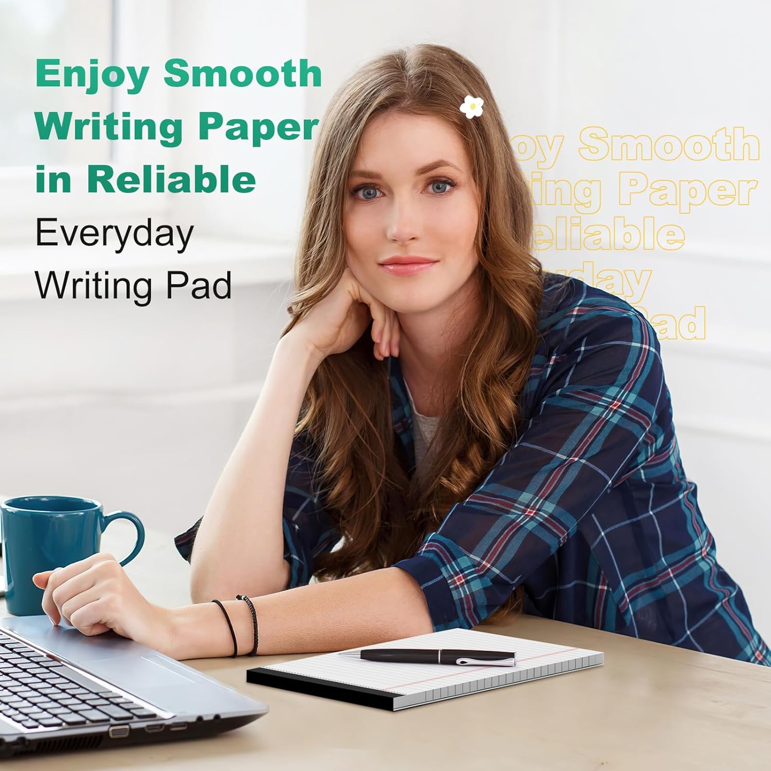 Legal Pads 5x8 Inch, 4 Pack, Narrow Ruled, 5x8 White Legal Pad, Mini Double-Sided Printing Notepad Perforated Note Pads 5x8 Lined Paper, Lined Writing Pads for Office Home School, 30 Sheet/Pad - Image 6