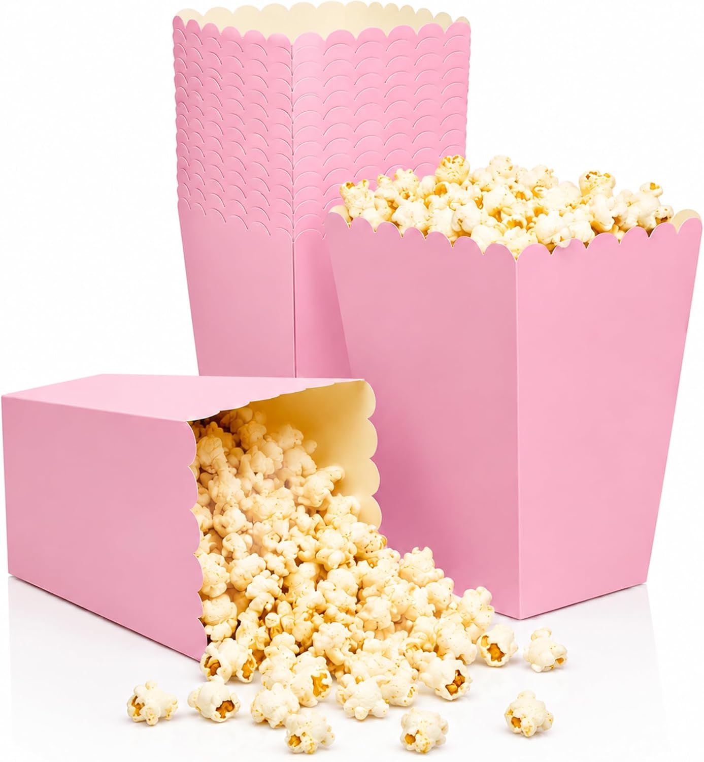 Saguine 36 Pack Light Pink Mini Popcorn Boxes Small Party Treat Box Gift
