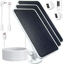 DIANMU Solar Panel Compatible with Spotlight Cam/Plus/Pro Battery, Stick Up Cam/Plus/Pro Battery, SimpliSafe Security Camera, 13FT Weatherproof Cable, Aluminium Alloy Mount 3 Pack