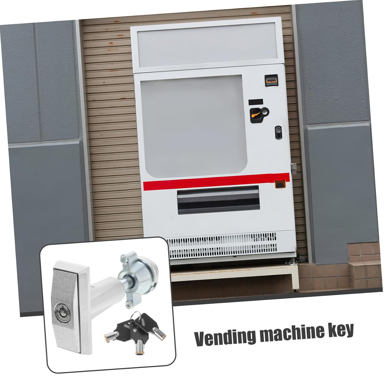 Candy Snack Machine Lock Keys t Handle Vending Machine Lock for and Snack Dispensers Easy to Install and Operate