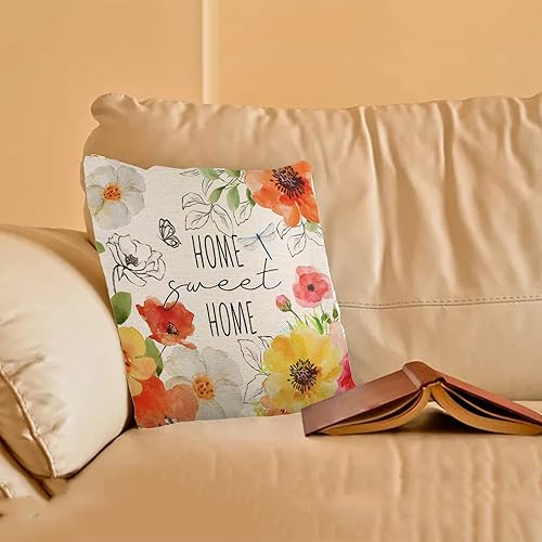 Miniatura 4 de Fundas de almohada de primavera, fundas de almohada para el hogar, dulce hogar, floral, cojín de primavera, cojín de primavera, sala de estar, sofá,