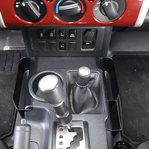 Miniatura 4 de LLKUANG Central Gear - Caja de almacenamiento en ambos lados para Toyota FJ Cruiser 2007-2021 Bandeja multifuncional de ABS para automóvil, bandeja