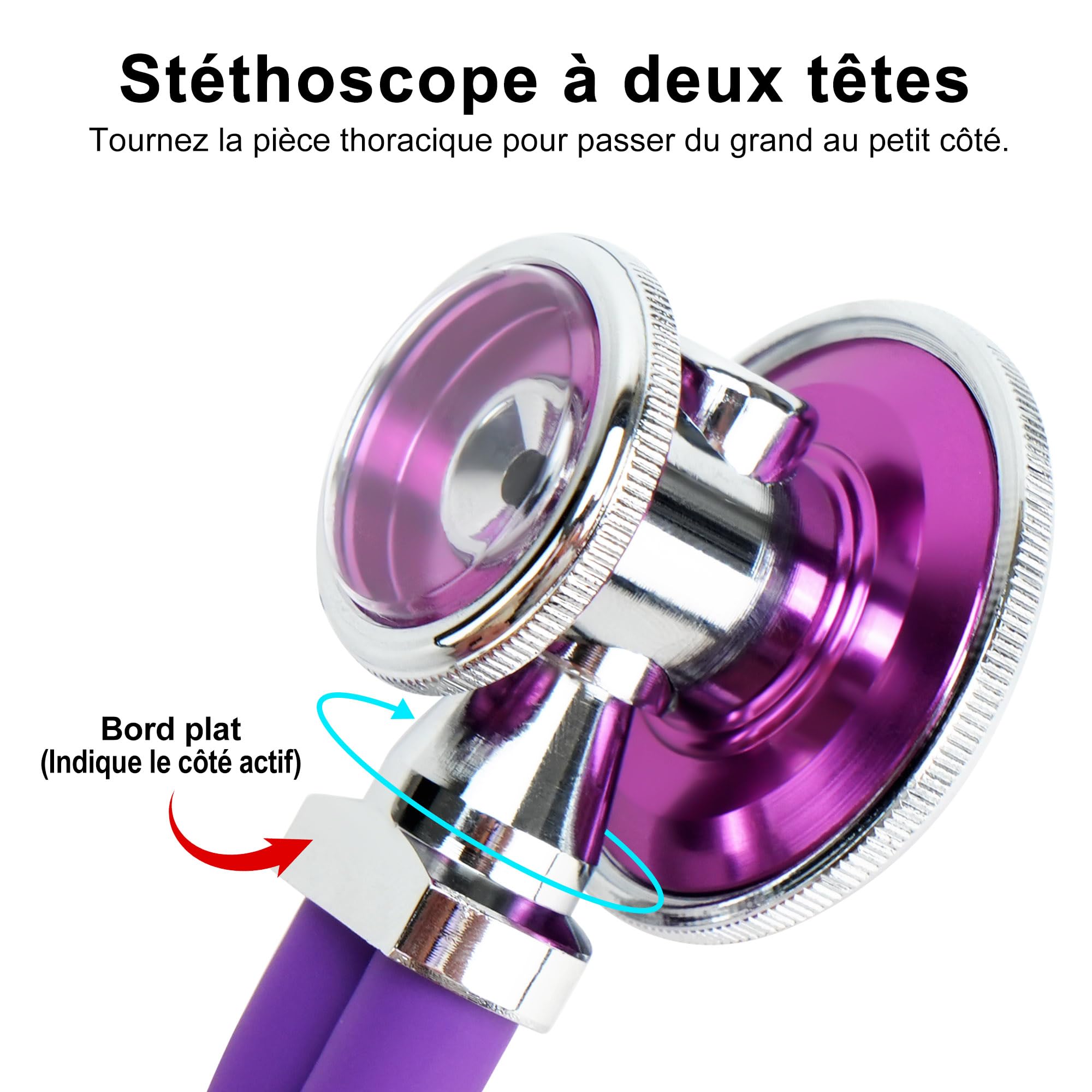 Tensiomètre Manuel Professionnel avec Stéthoscope, pour Adultes | Kit Sphygmomanomètre Anéroïde Haute Précision, Brassard Réglable 25,4-40,6 cm, Dispositif Médical Conforme CE
