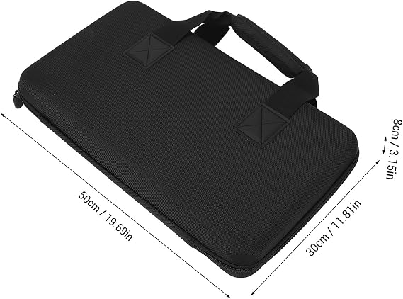 DJ Controller Case, Portable Hard Case with Cushioning Sponge, Double Zippers, Convenient Handle for DDJ-FLX4, DDJ-400, DDJ-SB2, DDJ-SB3, DDJ-RB, EVA Material, 50x30x8cm