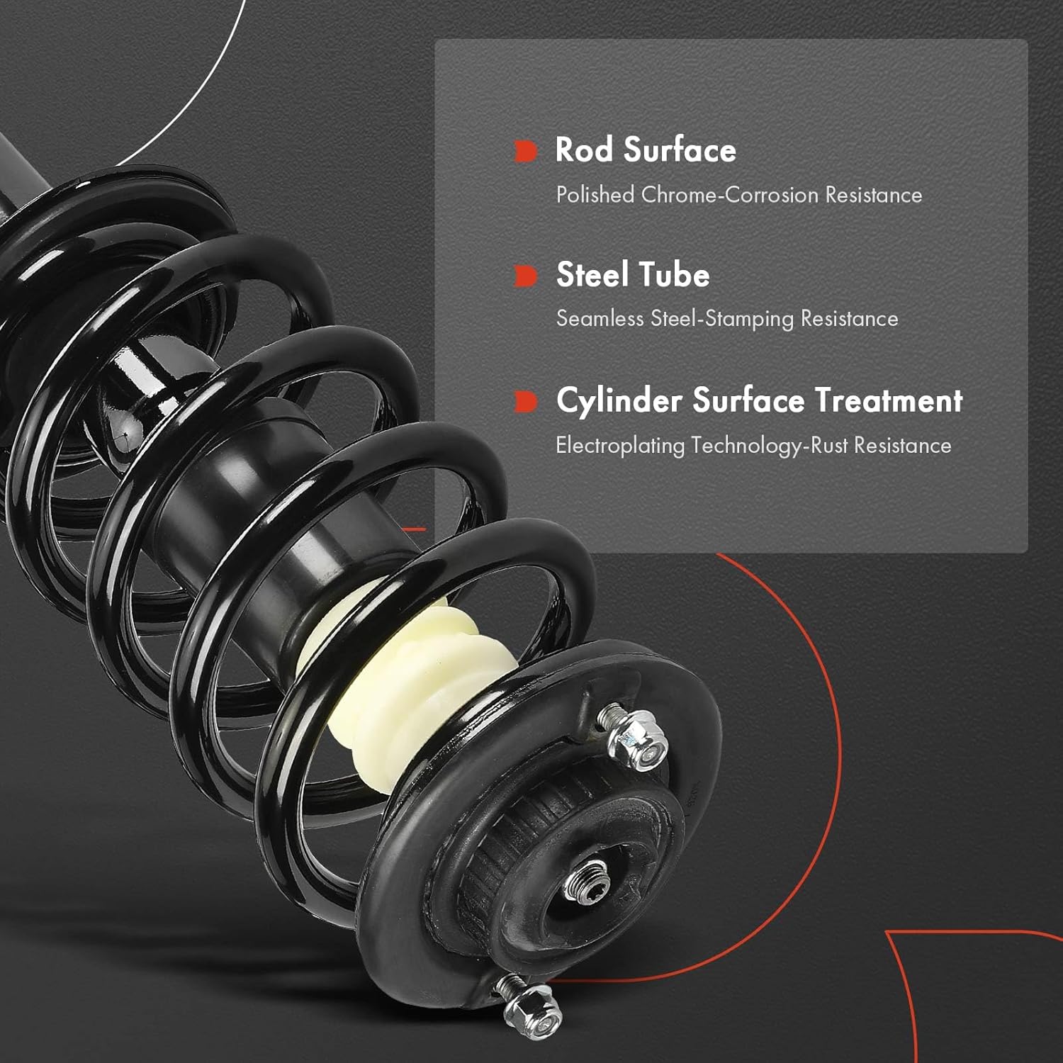 A-Premium Front Struts Compatible with Volkswagen Passat 2001-2005 & Audi A6 2000-2004, A6 Quattro 2000-2004 - 2x Replacement Suspension Complete Strut Assembly Shock with Coil Spring